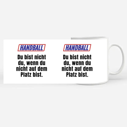 Personalisierter Kaffeebecher Lustig Du bist nicht Du Handball