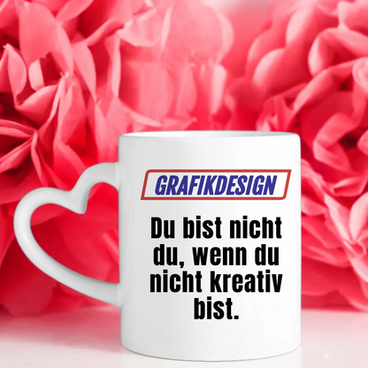 Personalisierter Kaffeebecher Lustig Du bist nicht Du Grafikdesign