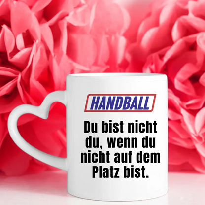 Personalisierter Kaffeebecher Lustig Du bist nicht Du Handball