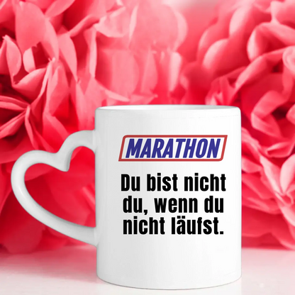 Lustige Tasse Du bist nicht Du wenn Marathon Kaffeebecher Personalisiert