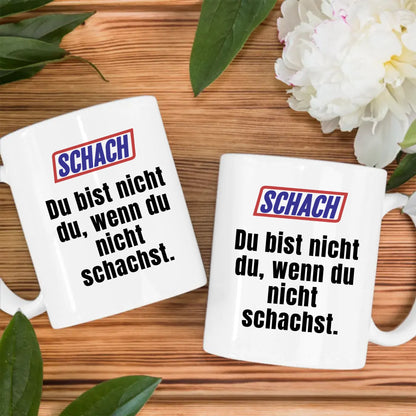Personalisierte Kaffeetasse Lustig Du bist nicht Du Schach