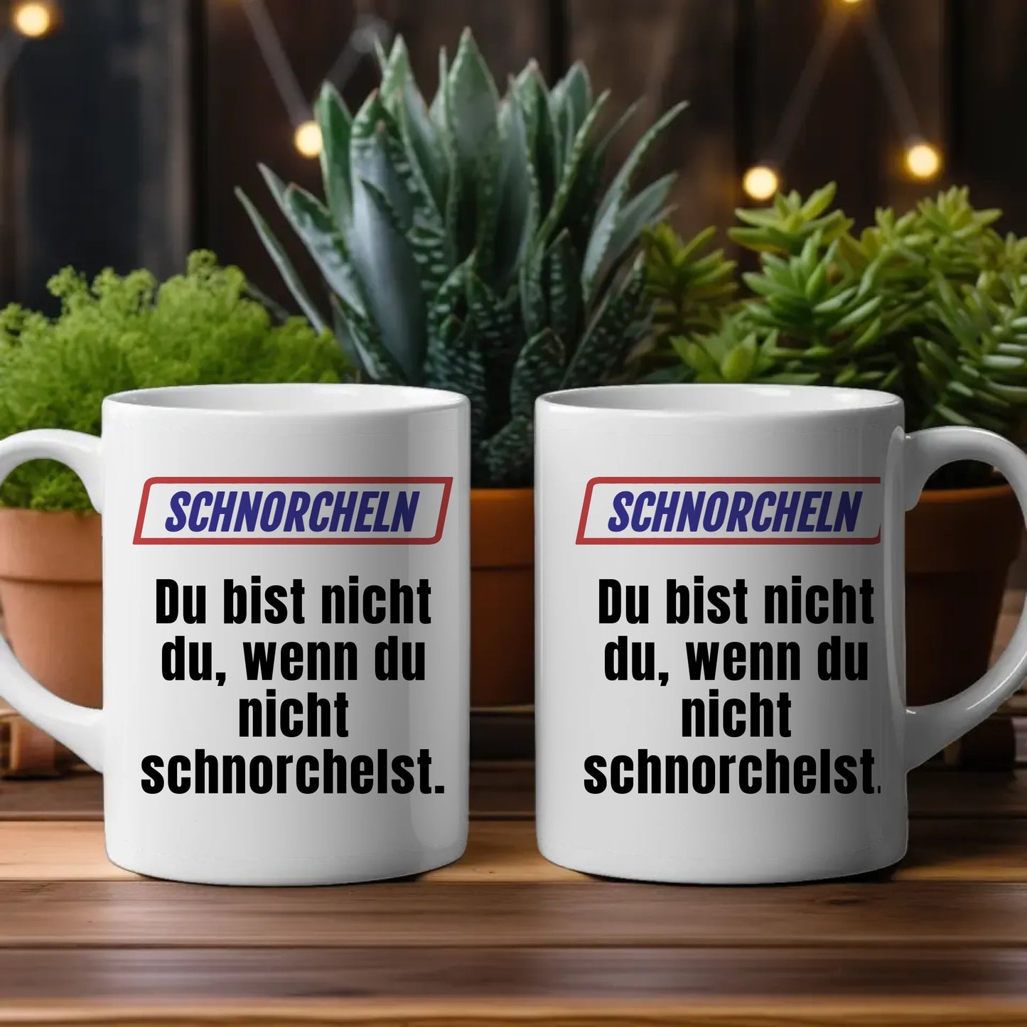 Personalisierte Tasse Lustig Du bist nicht Du beim Schnorcheln