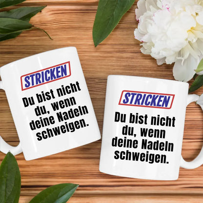 Lustige Tasse Du bist nicht Du wenn Stricken Personalisierter Kaffeebecher