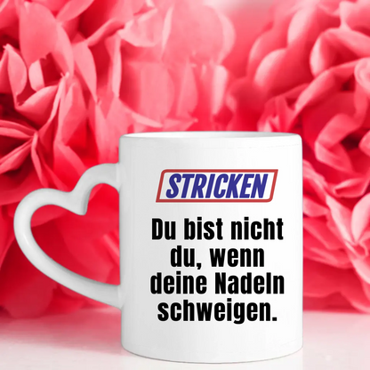 Lustige Tasse Du bist nicht Du wenn Stricken Personalisierter Kaffeebecher