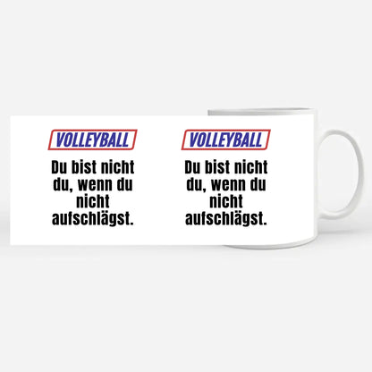 Lustige Tasse Du bist nicht Du wenn Volleyball personalisierter Kaffeebecher