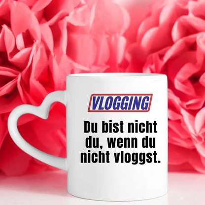 Kaffeetasse Lustig Du bist nicht Du wenn Vlogging Geschenkidee