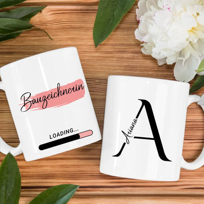 Personalisierte Tasse Zukünftige Bauzeichnerin loading Geschenk