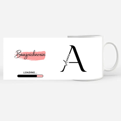 Personalisierte Tasse Zukünftige Bauzeichnerin loading Geschenk