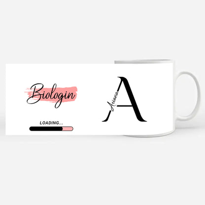 Personalisierte Tasse Zukünftige Biologin loading Geschenk
