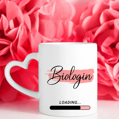 Personalisierte Tasse Zukünftige Biologin loading Geschenk