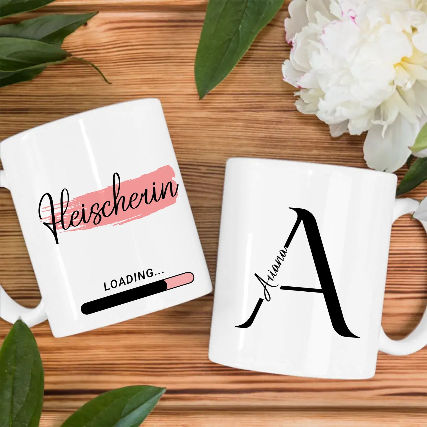 Personalisierte Tasse Zukünftige Fleischerin loading Geschenk