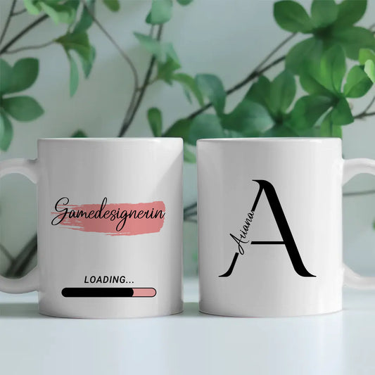 Tasse Mit Name Zukünftige Gamedesignerin loading Geschenk