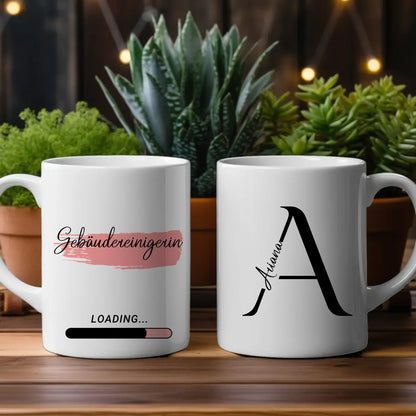 Personalisierte Tasse Mit Namen Zukünftige Gebäudereinigerin Geschenk