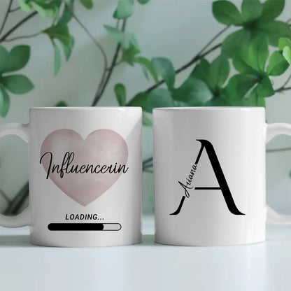 Personalisierte Tasse Zukünftige Influencerin loading Geschenk