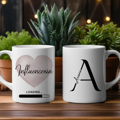 Personalisierte Tasse Zukünftige Influencerin loading Geschenk