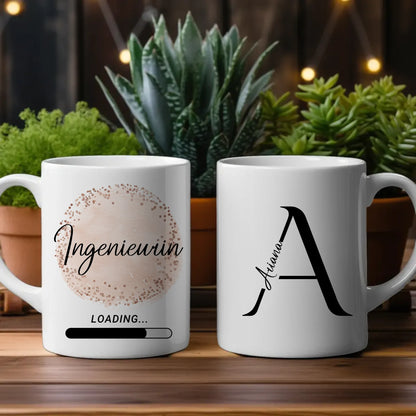 Tasse Mit Name Zukünftige Ingenieurin loading Geschenk