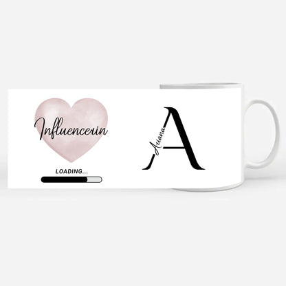 Personalisierte Tasse Zukünftige Influencerin loading Geschenk