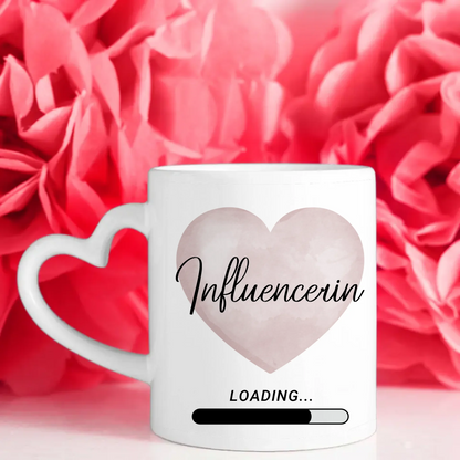 Personalisierte Tasse Zukünftige Influencerin loading Geschenk