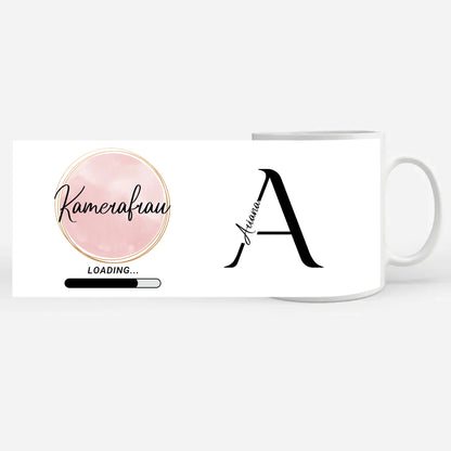 Tasse Mit Name Zukünftige Kamerafrau loading Geschenk