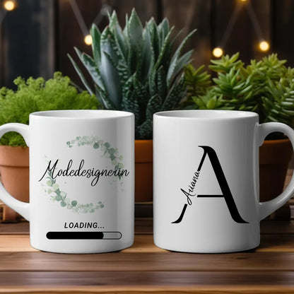 Personalisierter Kaffeebecher Zukünftige Modedesignerin Geschenk