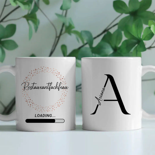 Personalisierter Kaffeebecher Zukünftige Restaurantfachfrau Geschenk