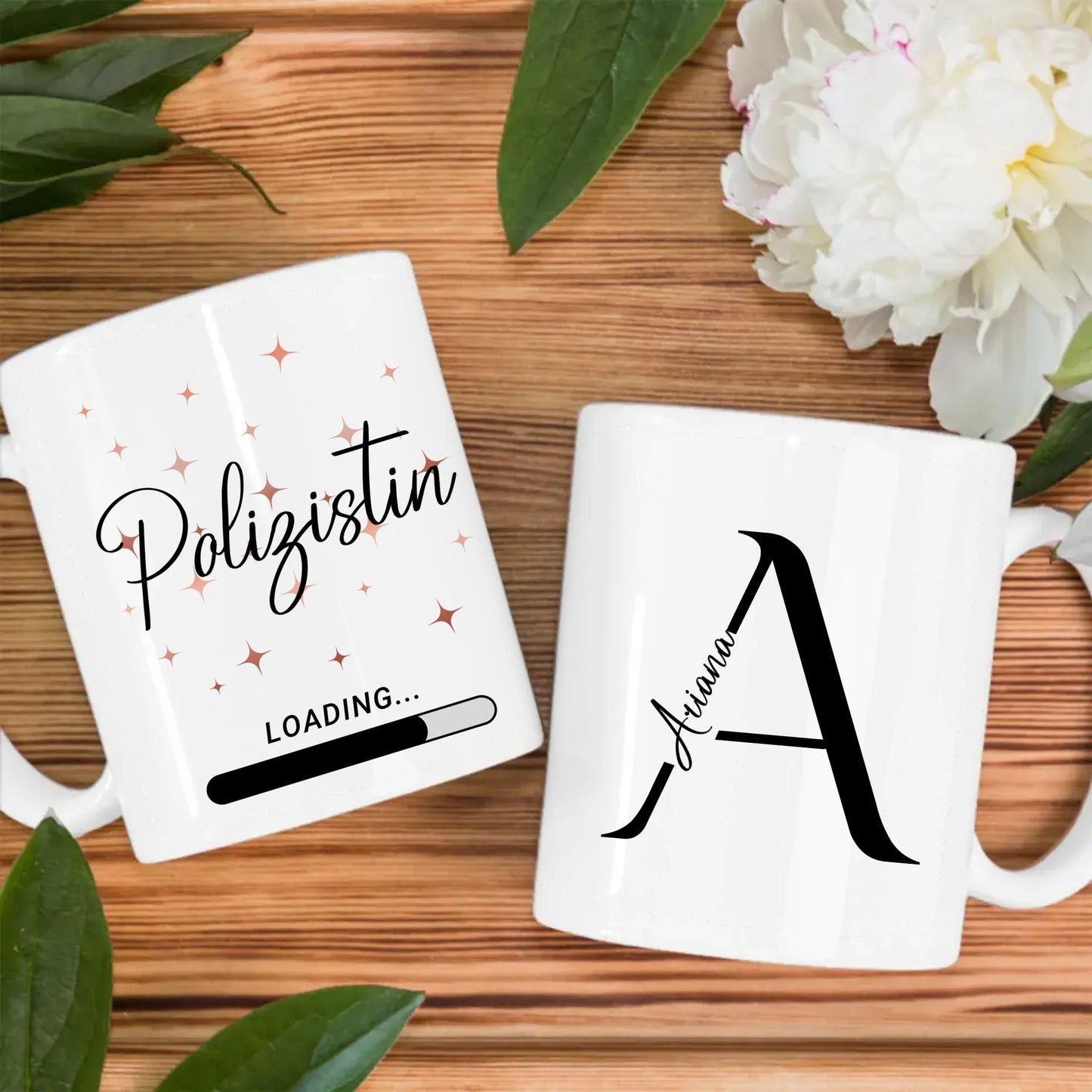 Personalisierte Tasse Zukünftige Polizistin loading Geschenk