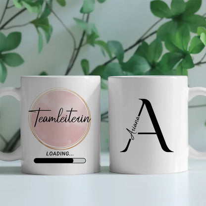 Personalisierte Tasse Zukünftige Teamleiterin loading Geschenk