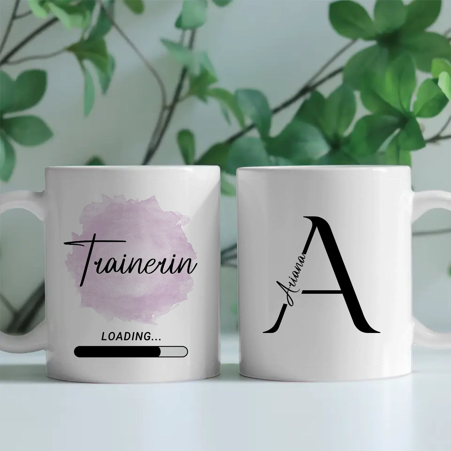 Personalisierte Tasse Zukünftige Trainerin loading Geschenk