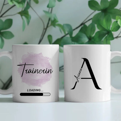 Personalisierte Tasse Zukünftige Trainerin loading Geschenk