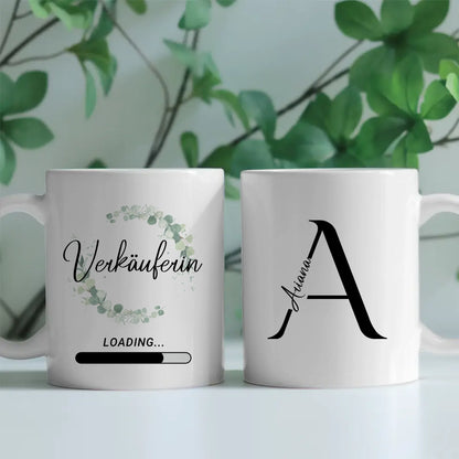 Personalisierter Kaffeebecher Zukünftige Verkäuferin Geschenk