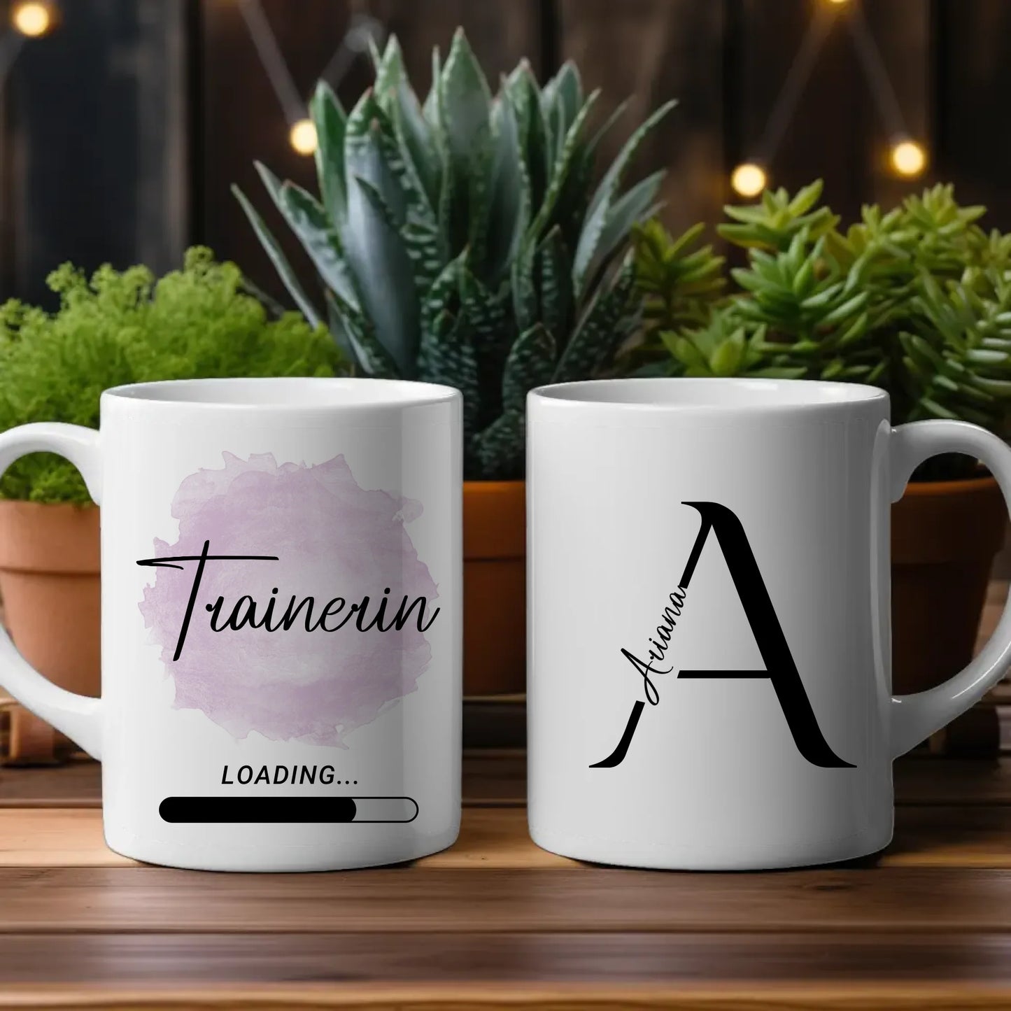 Personalisierte Tasse Zukünftige Trainerin loading Geschenk