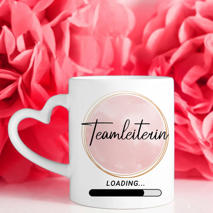 Personalisierte Tasse Zukünftige Teamleiterin loading Geschenk