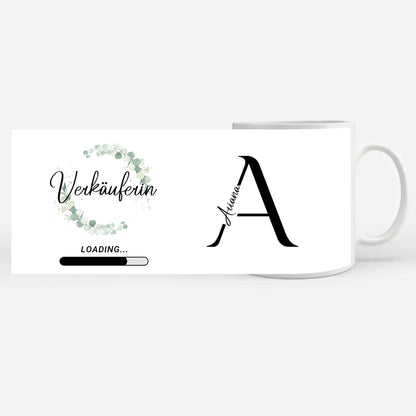 Personalisierter Kaffeebecher Zukünftige Verkäuferin Geschenk