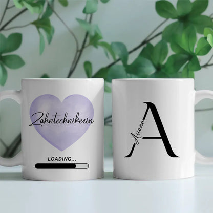 Tasse Mit Name Zukünftige Zahntechnikerin loading Geschenk