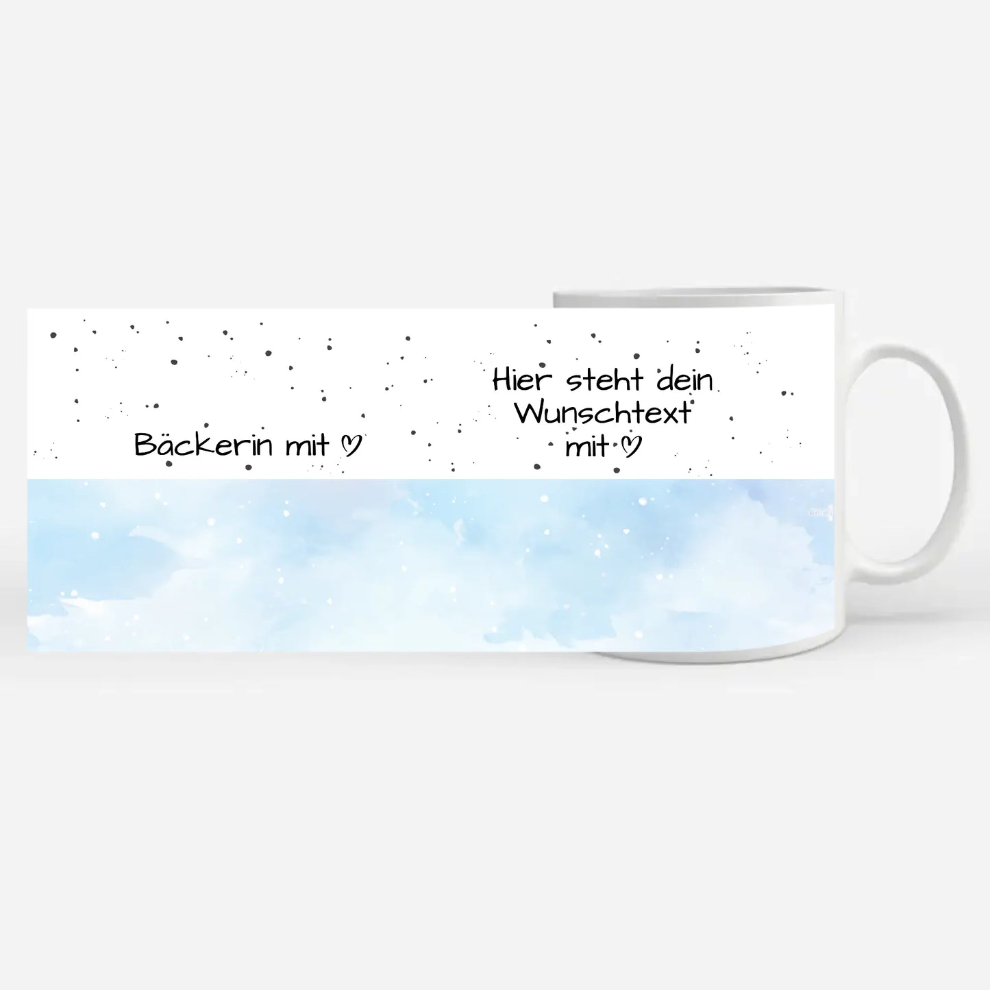 Kaffeebecher Personalisiert Bäckerin mit Herz Geschenk Idee