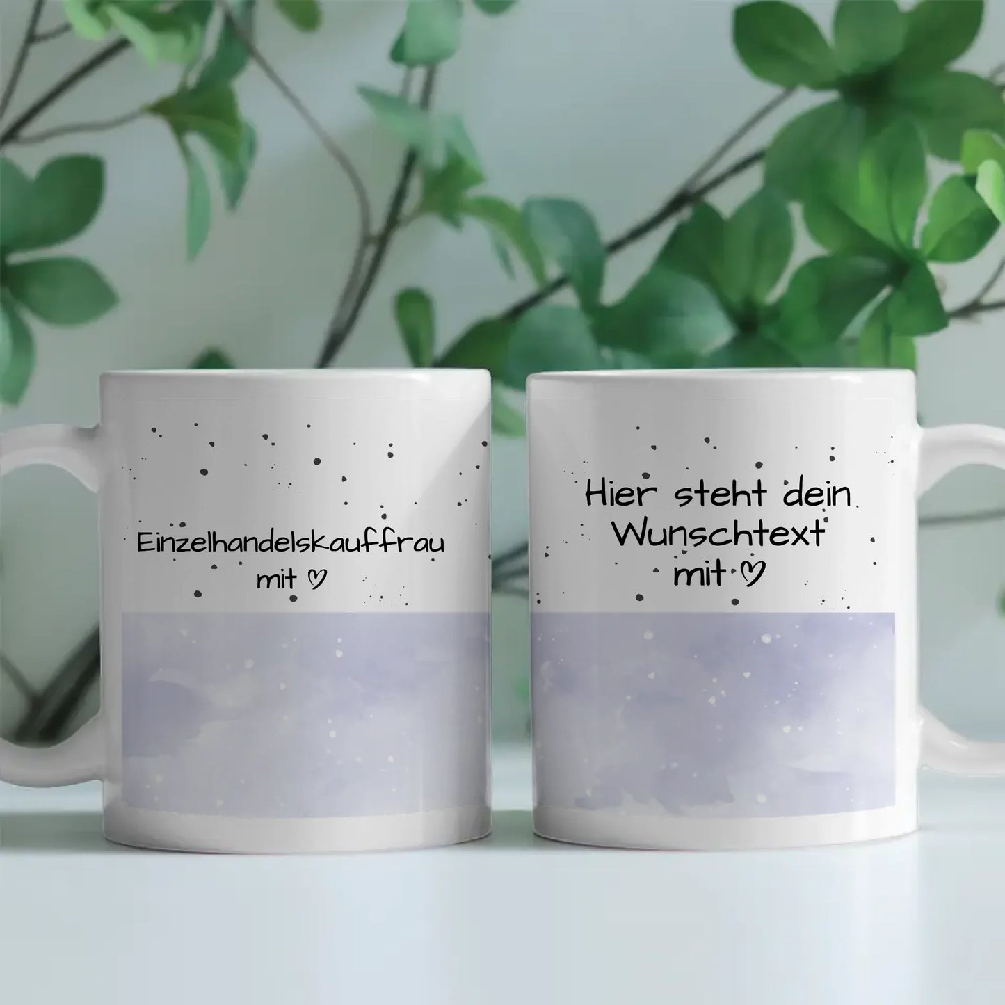 Personalisierte Tasse Geschenk für Einzelhandelskauffrau mit Herz