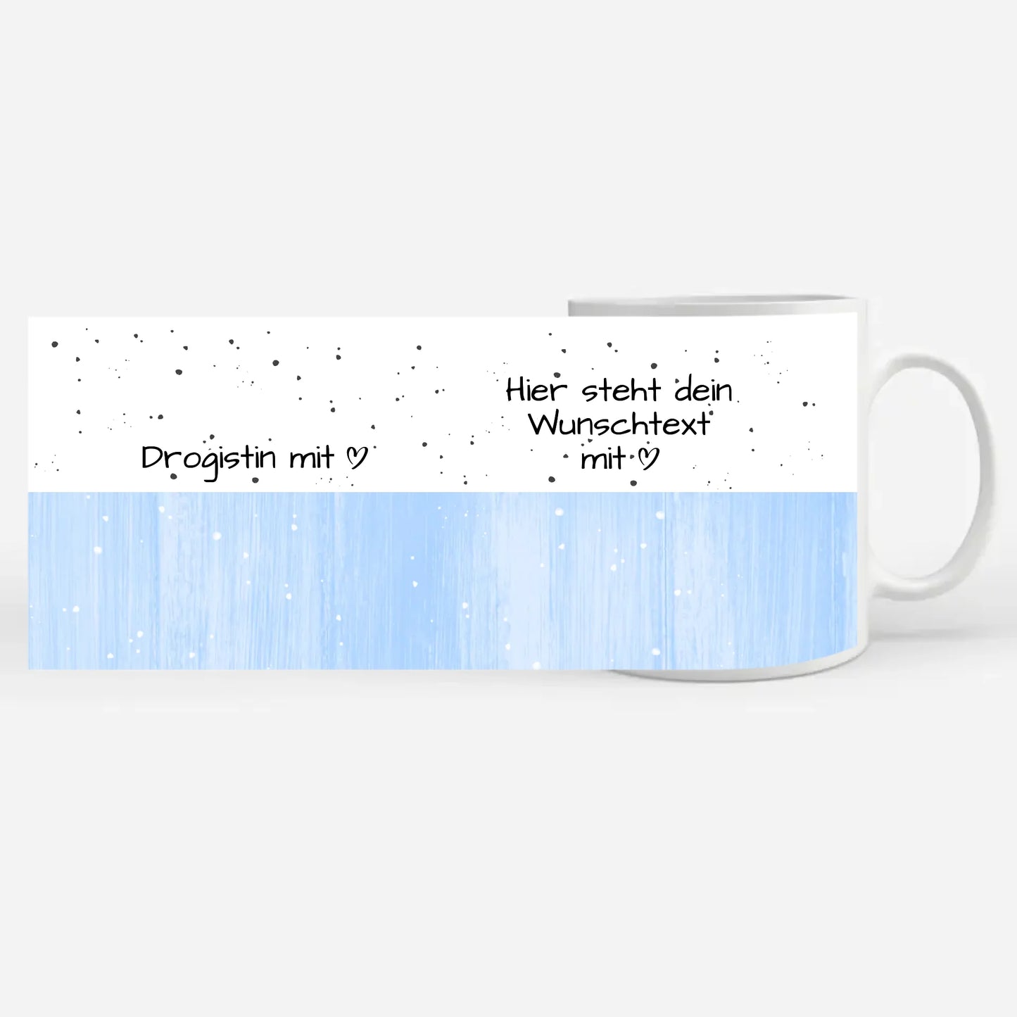 Personalisierte Kaffeetasse Drogistin mit Herz Geschenkidee