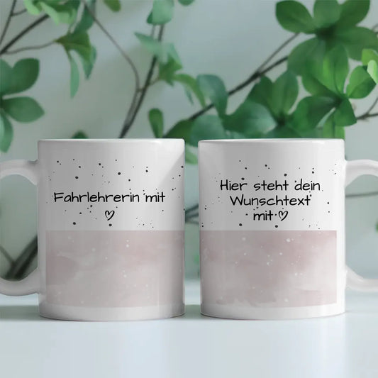 Tasse Mit Name für Fahrlehrerin mit Herz Geschenk