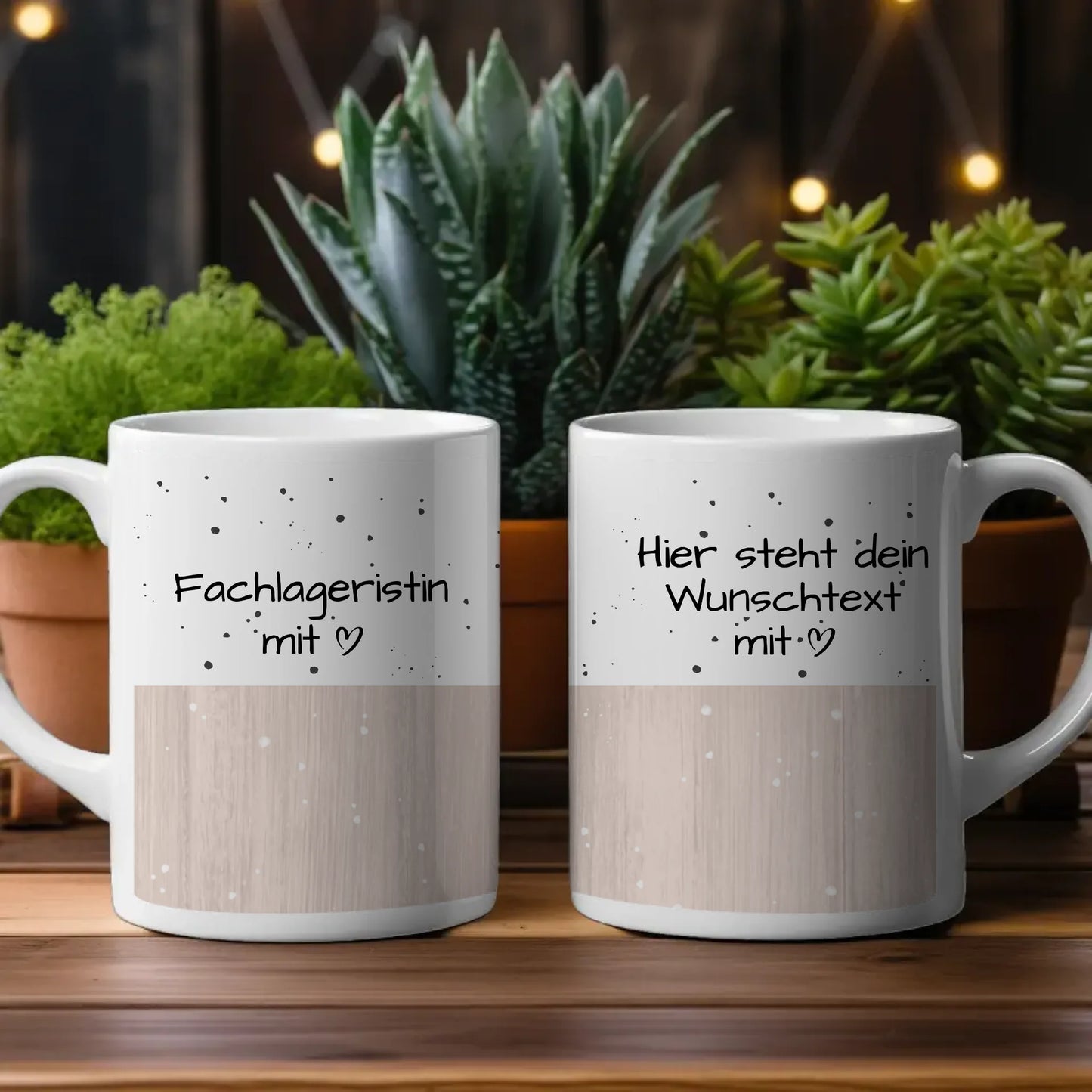Kaffeebecher Personalisiert Fachlageristin mit Herz Geschenk