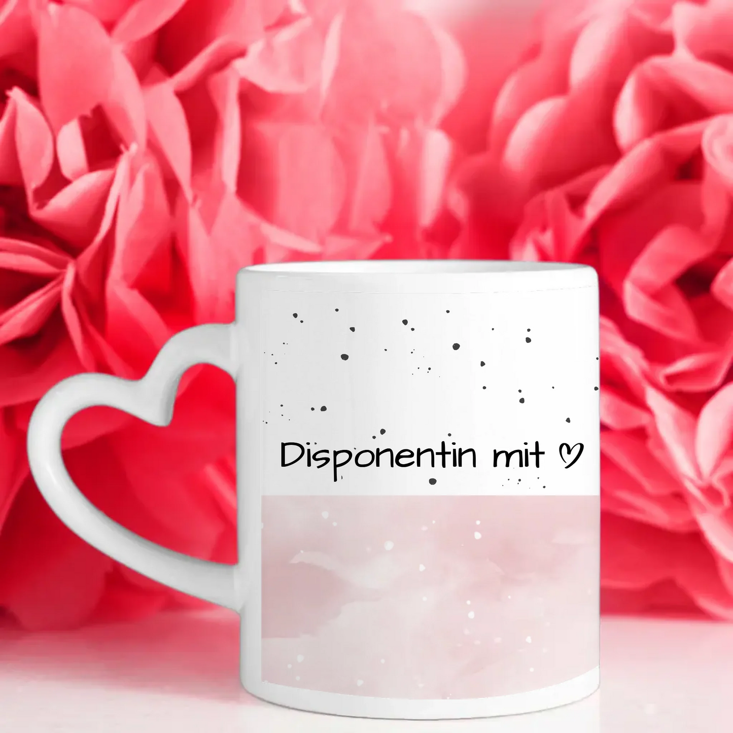 Personalisierte Tasse Mit Namen Disponentin mit Herz Geschenk