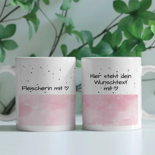 Personalisierte Tasse Mit Spruch Fleischerin mit Herz Geschenk