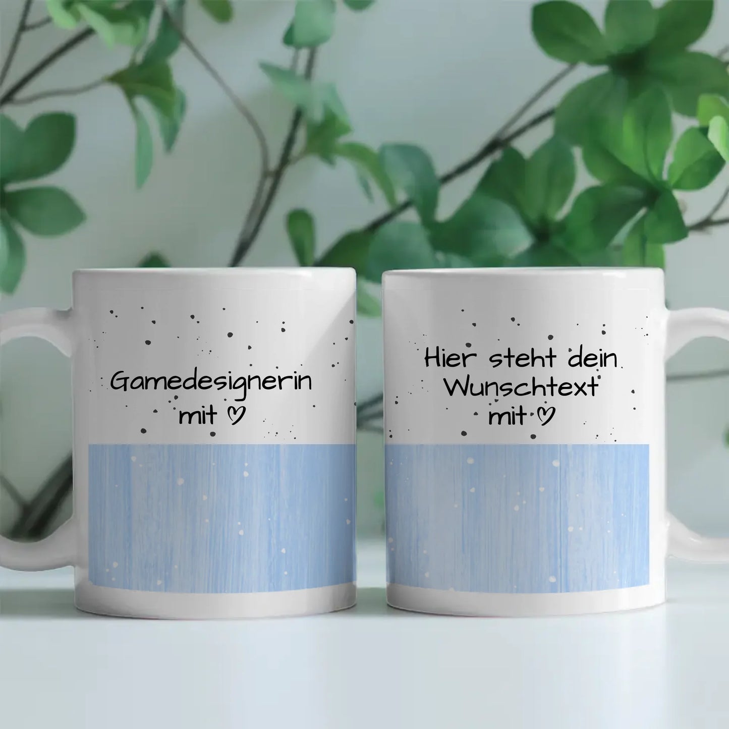 Personalisierte Tasse Gamedesignerin mit Herz Geschenk