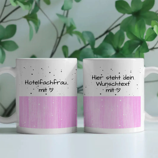 Personalisierte Tasse Hotelfachfrau mit Herz Geschenkidee