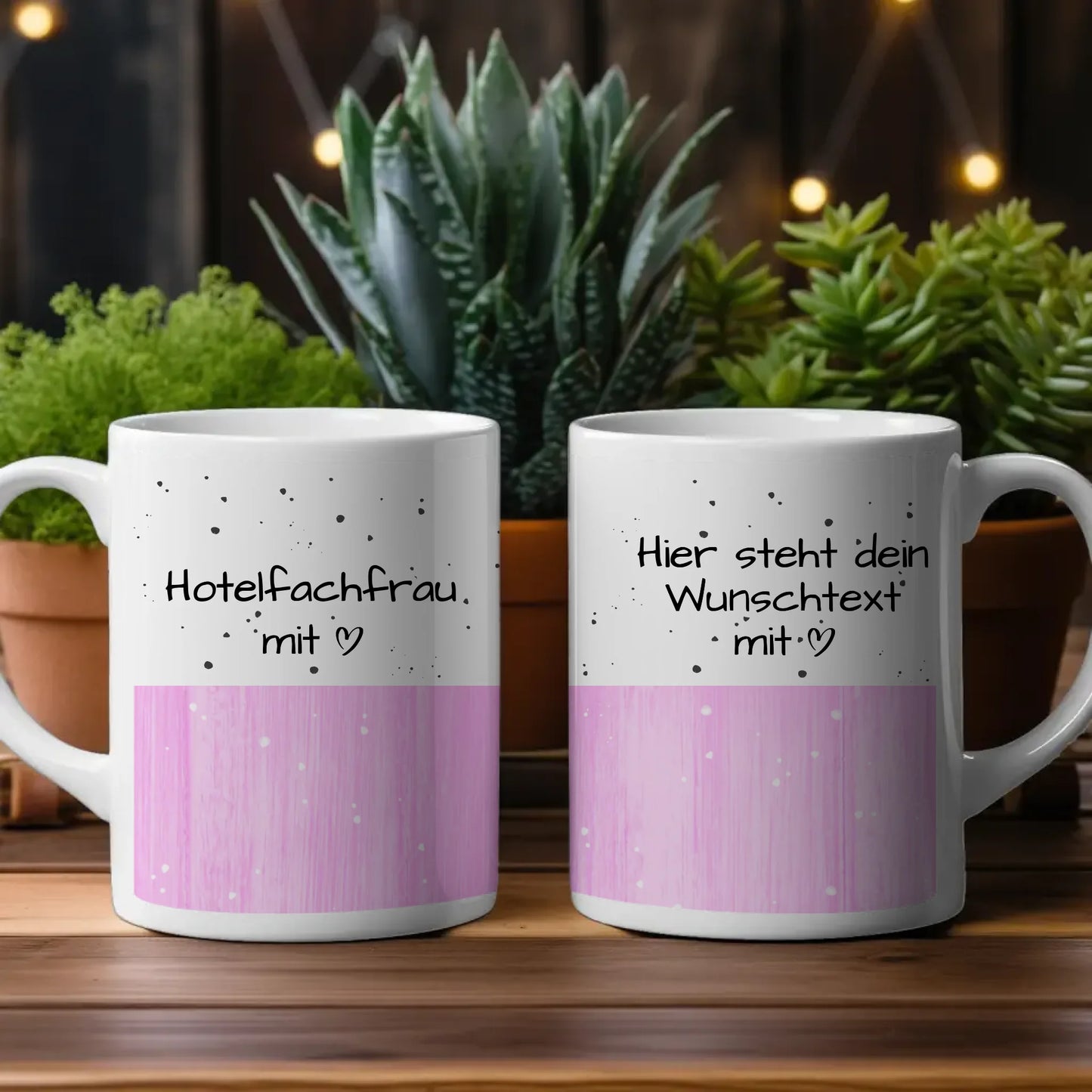 Personalisierte Tasse Hotelfachfrau mit Herz Geschenkidee