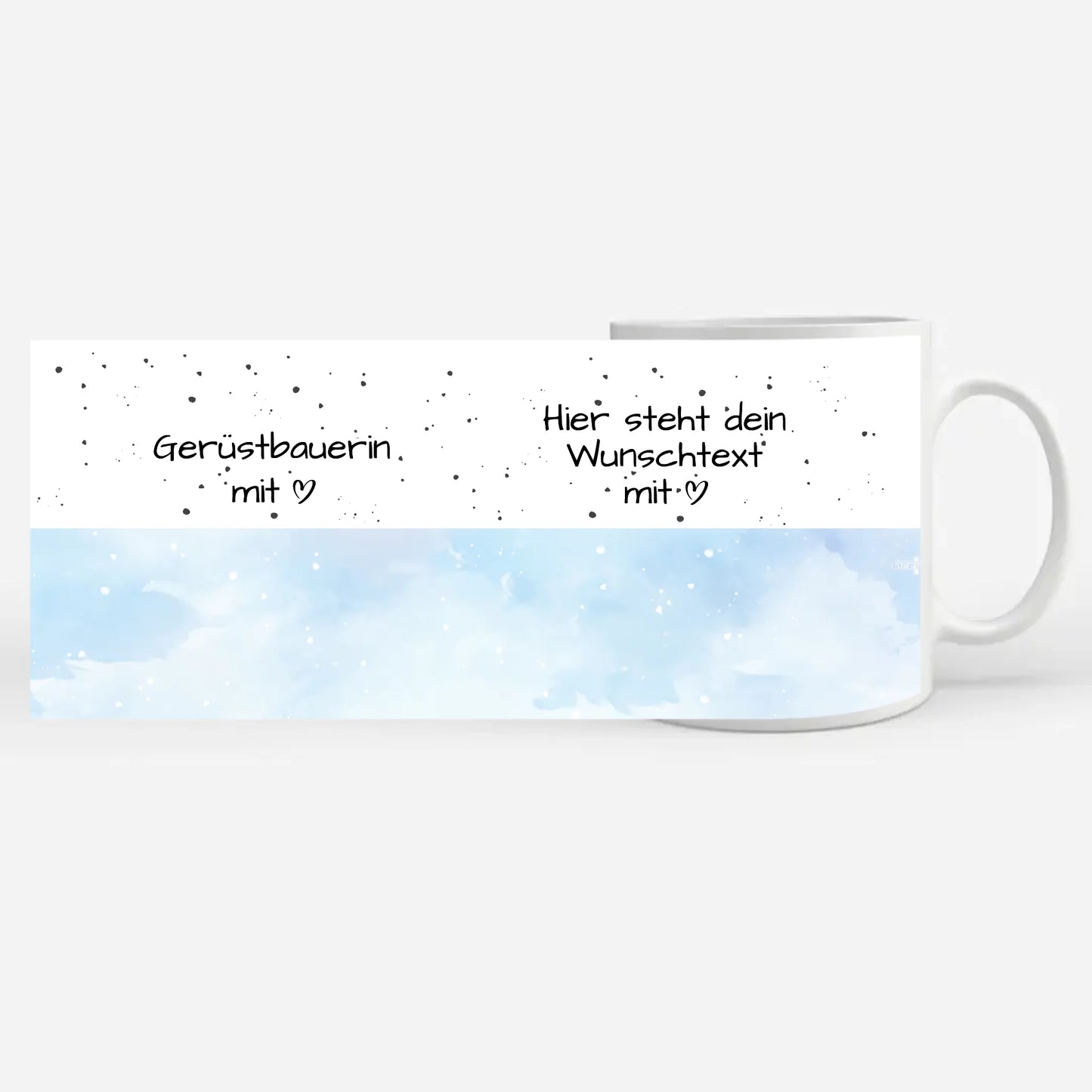 Personalisierte Tasse Gerüstbauerin mit Herz Geschenkidee