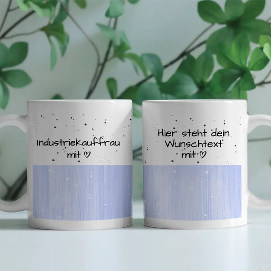 Kaffeebecher Personalisiert Industriekauffrau mit Herz Geschenk