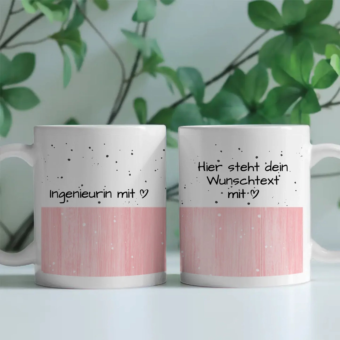 Kaffeebecher Personalisiert Ingenieurin mit Herz Geschenk
