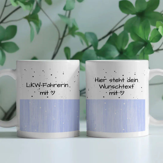 Tasse Mit Name LKW-Fahrerin mit Herz Geschenk für Sie