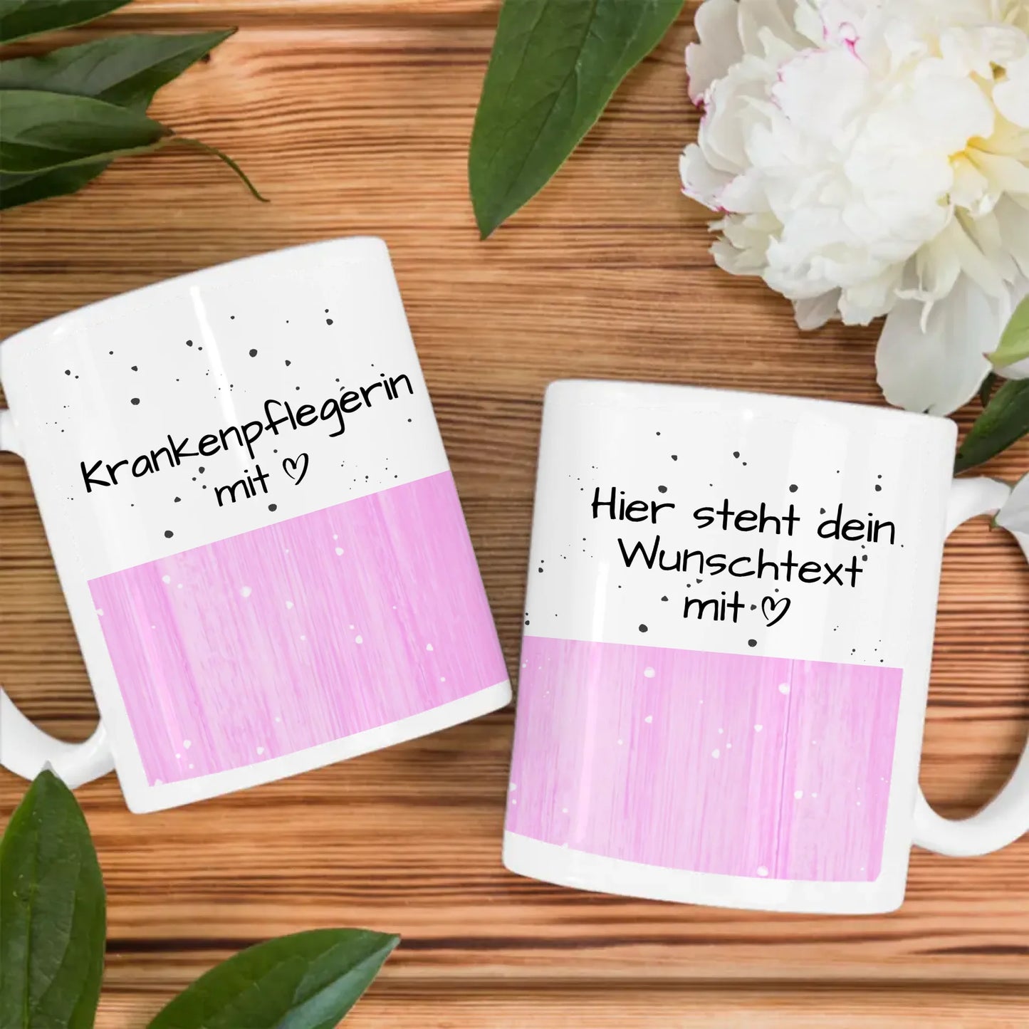 Kaffeebecher Personalisiert Krankenpflegerin mit Herz Geschenk