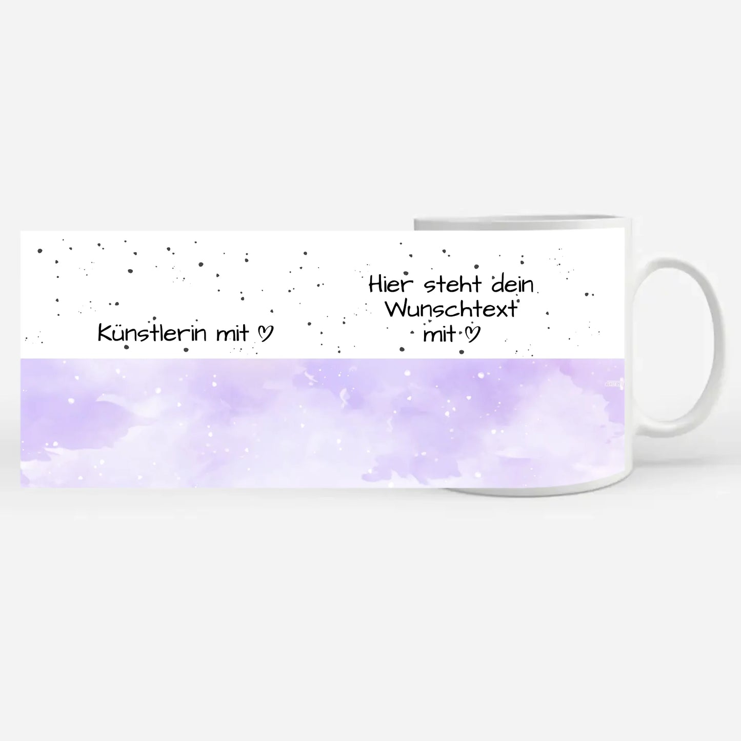 Personalisierte Tasse Mit Namen Künstlerin mit Herz Geschenk